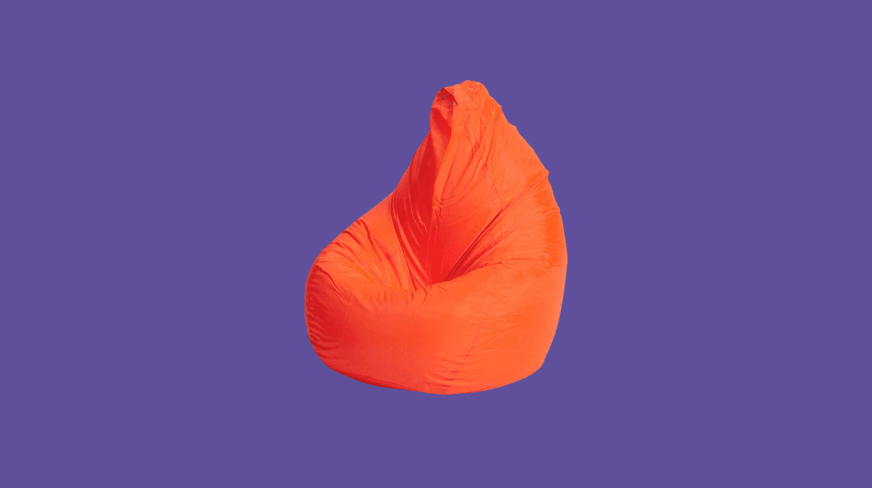 Пуф кресло-мешок оранжевый