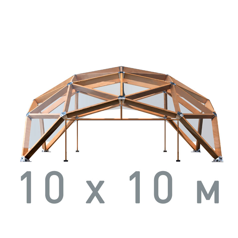 Прозрачный деревянный шатер (100м2)