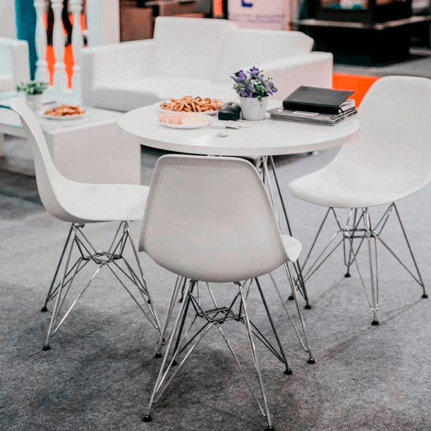 Стул Eames металл белый