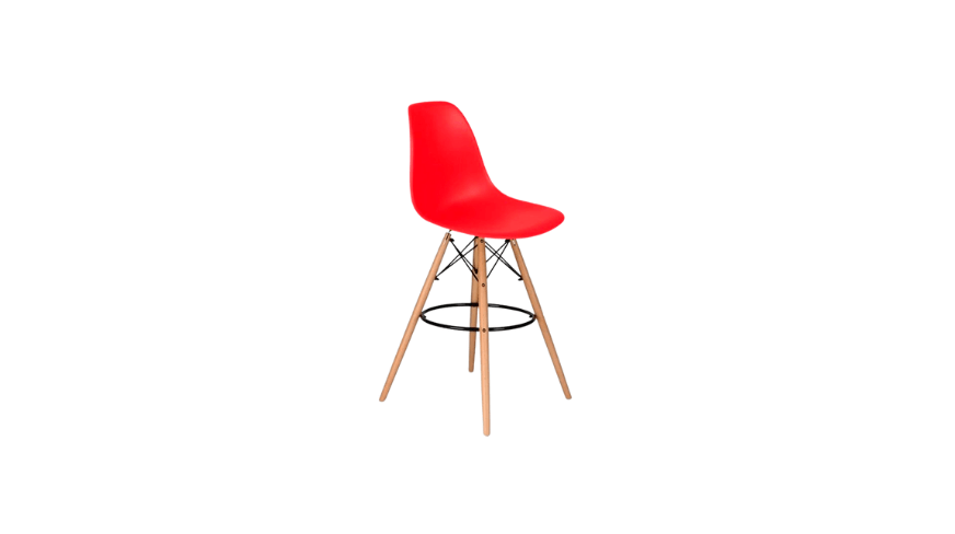Стул барный Eames красный