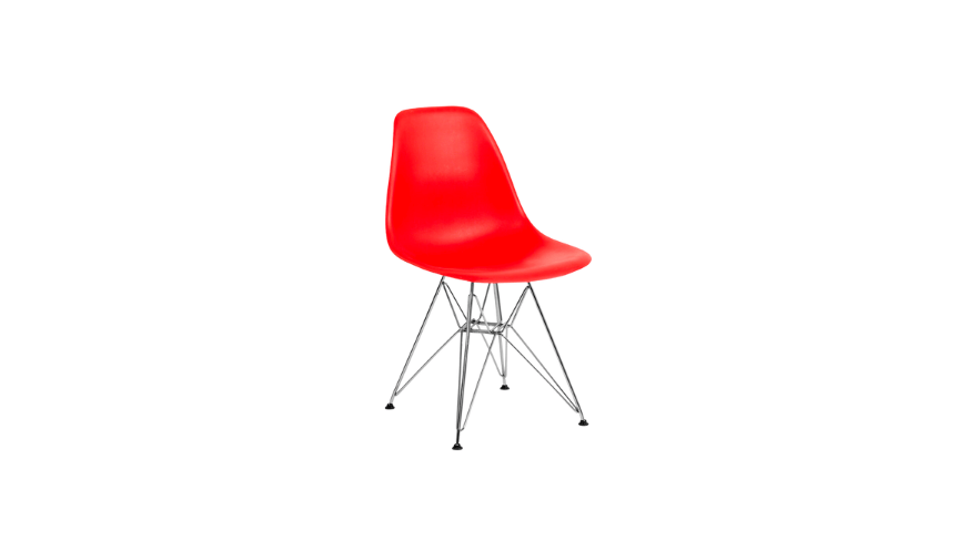 Стул Eames металл красный