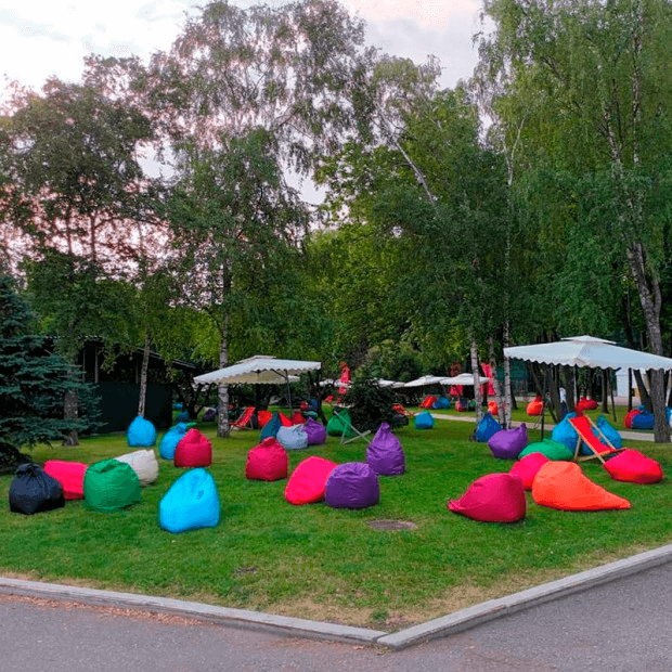 Пуф кресло-мешок фиолетовый