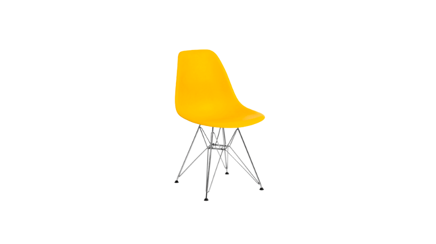 Стул Eames металл желтый