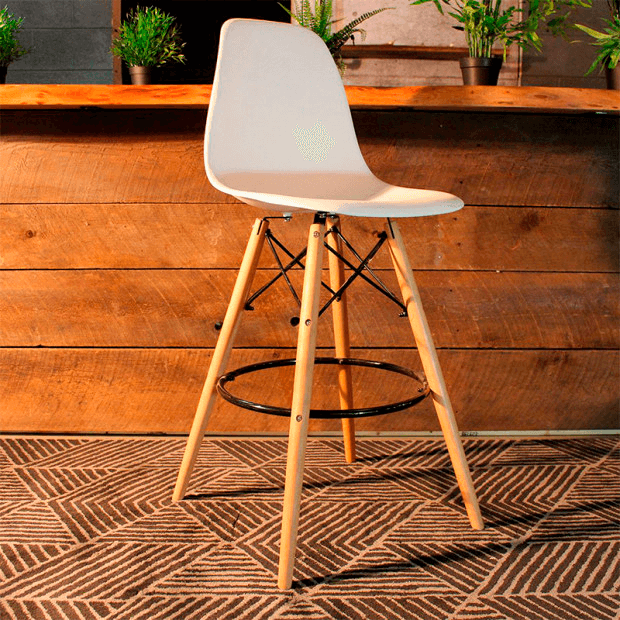 Стул барный Eames белый