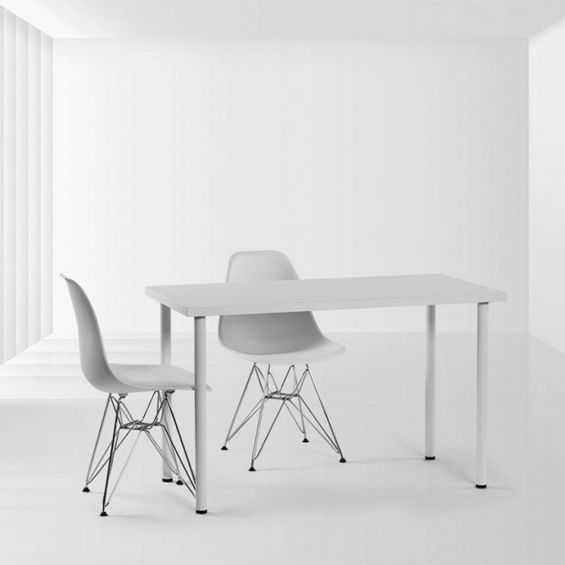 Стул Eames металл белый