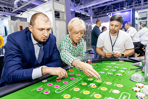 Коктейльное казино на выставке компания NewLiftProject