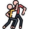 Векторное изображение двух танцующих людей: прекрасное олицетворение потока романтических взаимоотношений в танце. Такому можно только позавидовать