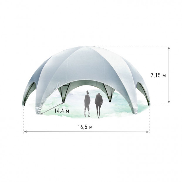 Купольный шатер 16.6х14.4 м