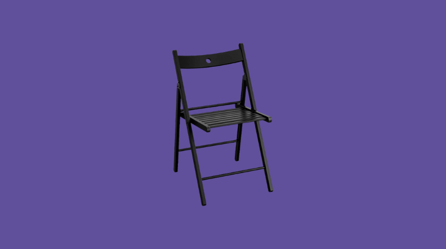Складной стул Терье черный