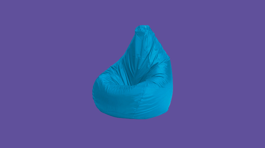 Пуф кресло-мешок голубой